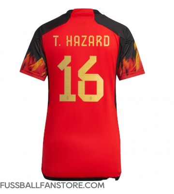 Belgien Thorgan Hazard #16 Replik Heimtrikot Damen WM 2022 Kurzarm
